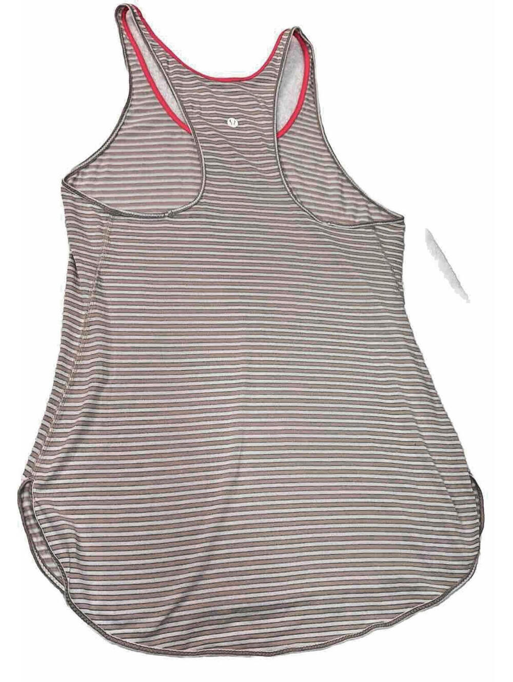 Lululemon Size S-M See Measurements Light Pink Striped Long Racerback Tank Top